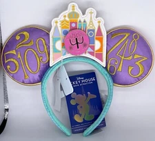 Disney Mickey Mouse Main Attraction It's A Small World 4/12 Ears Headband 2022