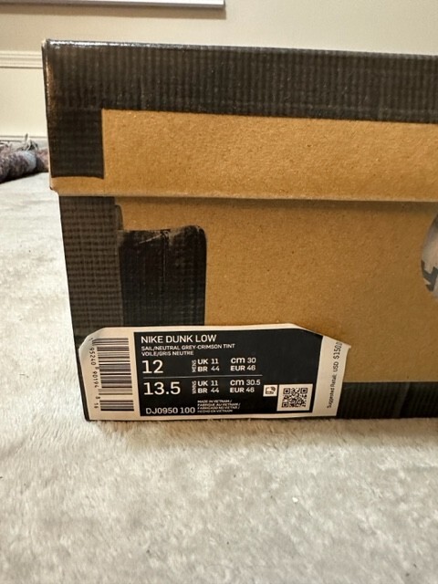 OFF WHITE X NIKE Taglia 12 Nike Off White x Dunk Low Lotto 12 di 50