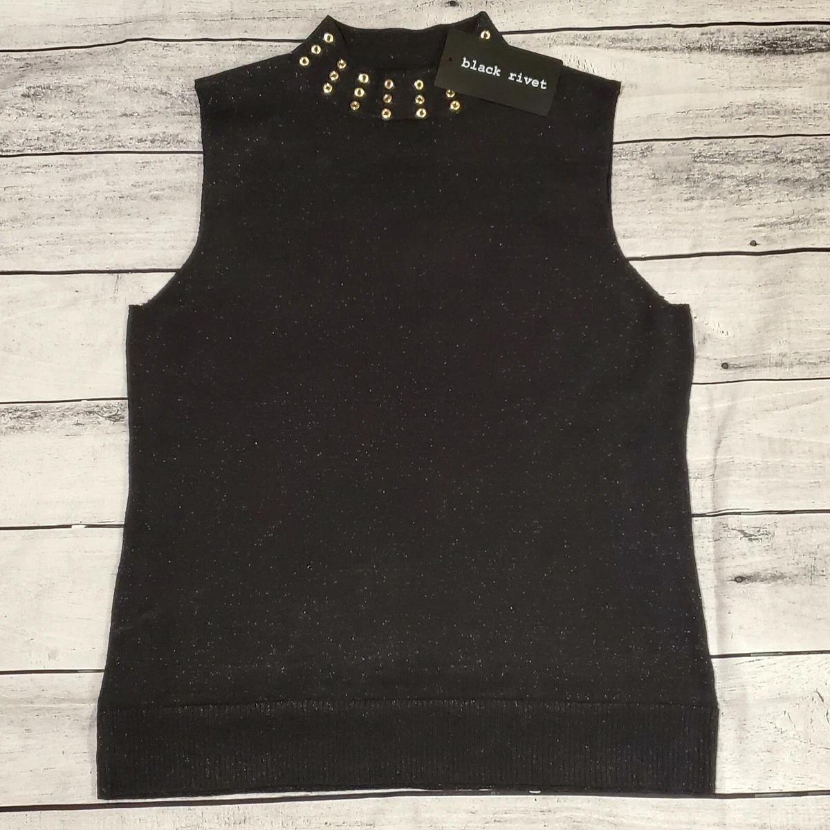 Black rivet clearance vest