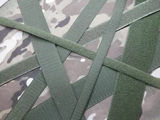 Hook or Loop Fasteners Sew-On OD Green Camouflage Different Sizes