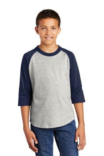Sport-Tek YT200 Youth 100% Ring Spun Cotton Colorblock Raglan Jersey T-Shirt - Picture 11 of 114