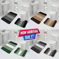 Non Slip Bath Mat Extra Large Bathroom Rug Water Absorbent Toilet Pedestal Mats