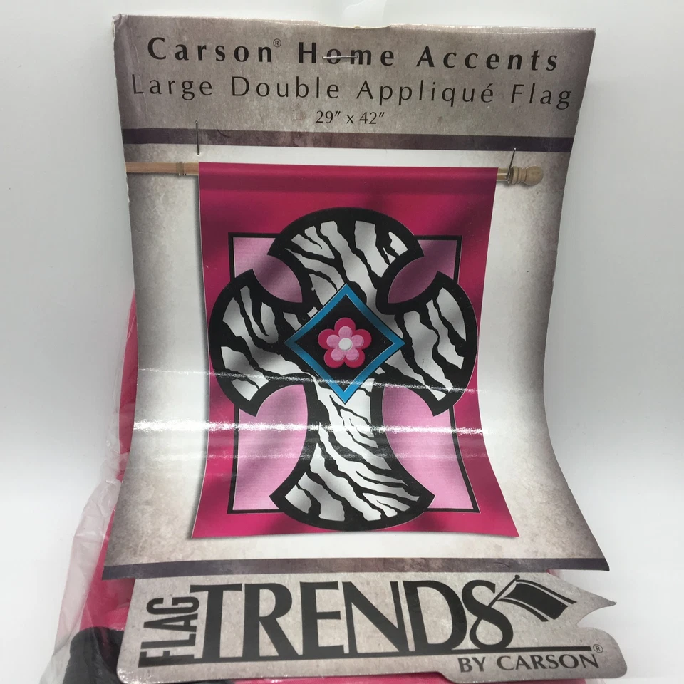 Apliques Cruz Cebra Carson Casa Bandera Flor Religiosa Decorativa 29" x 42" Foto 3 de 4