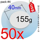 50x 2mm Clear Acrylic 40mm Round Base Warhammer 40K Age Of Sigmar AOS Infinity