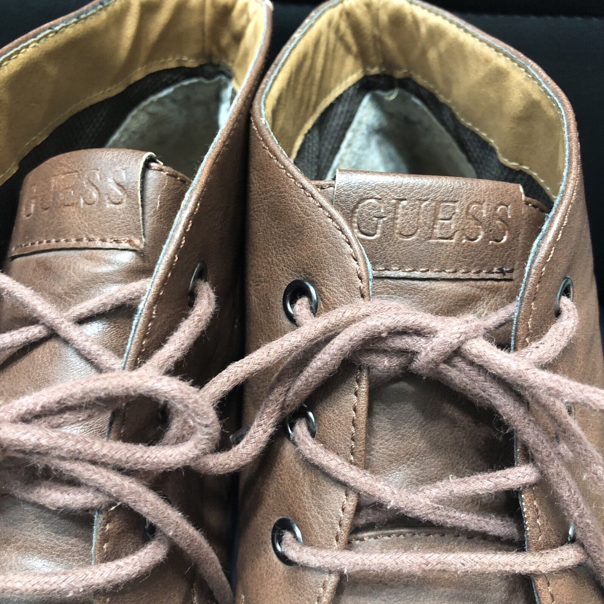 Guess Chukka Style Lace Up Boots Mens Size 9.5 Brown | eBay