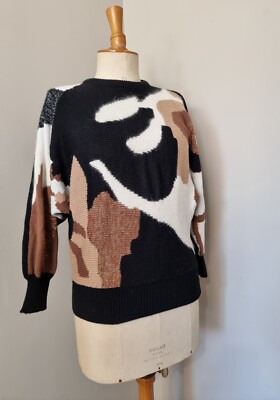3 VINTAGE SCHWEIZER: MULTIMATERIE PULLOVER MIT ANGORAWOLLE MIDELE STYLE GR. 