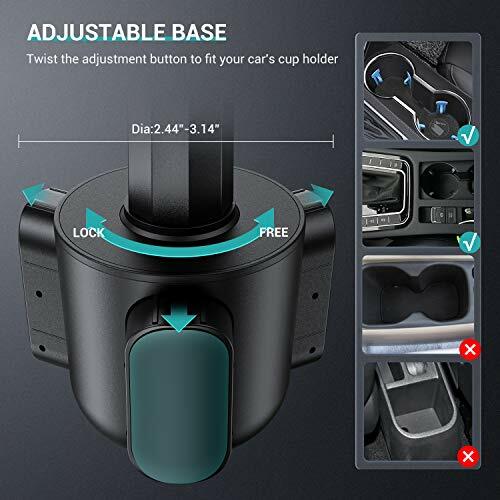 Car Cup Holder Tablet Mount Universal Tablet & Smartphone 4.7" to 12.9" Devices - Photo 6 sur 7