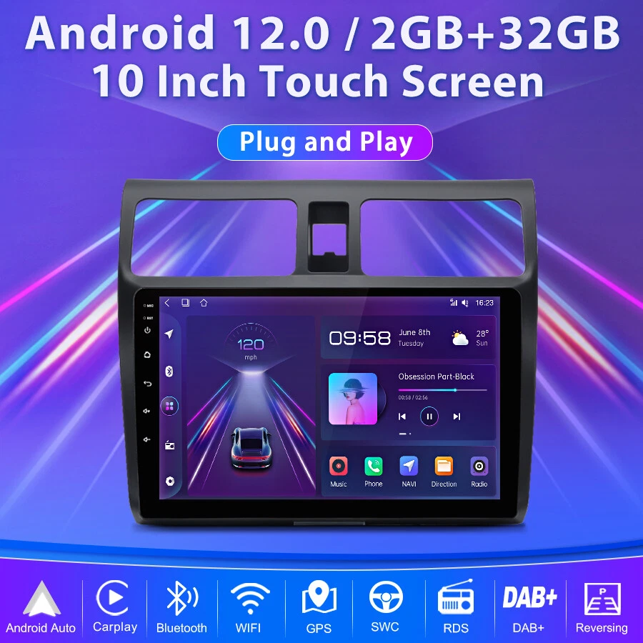 2+32GB Android13 Car Radio GPS Navi SWC Carplay BT FM For SUZUKI SWIFT 2003-2010 Foto 2 de 4