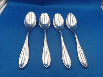 Lot of 4 Hampton EQUILIBRIUM Stainless Teaspoons 6 7/8''