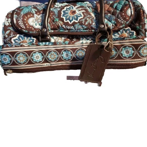 Vera Bradley Java Blue Paisley Rolling Travel Luggage Suitcase 18" x 14" x 9.5" - Image 2 of 4