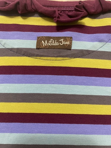 Matilda Jane Paint By Numbers Plum Kitten Cardigan Shirt Size 6 - Picture 3 of 5