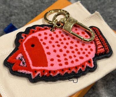 Louis Vuitton Dot Porte Clef Face Fish Key Ring Charm by Yayoi Kusama(brand new)