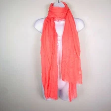 2 Chic Womens Scarf Over Sized Orange Pink Soft Shawl Wrap Beach Cover Up NEW