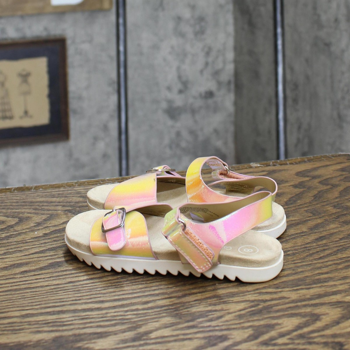 cat & Jack Toddler Girls Shiny Sandals 166cd692141be3