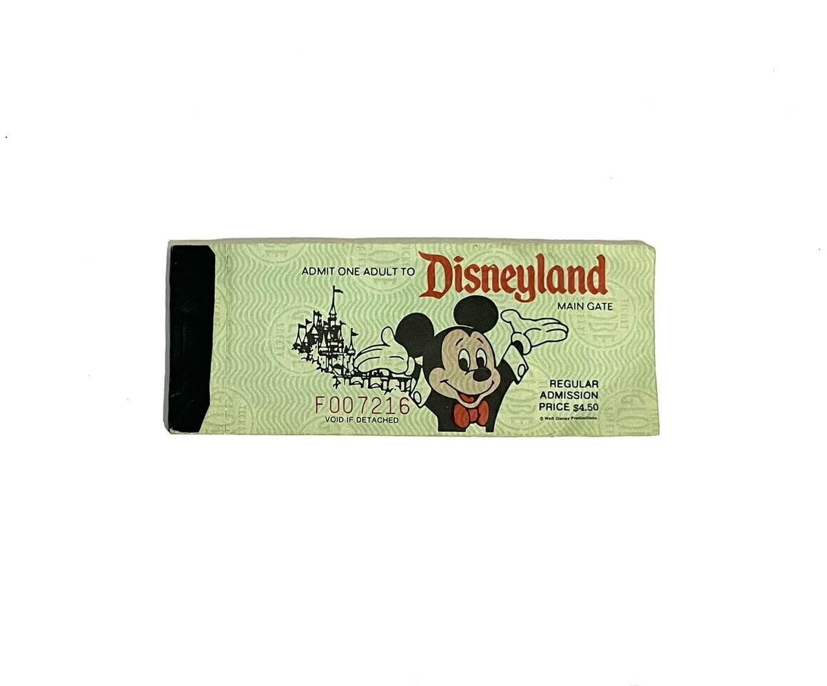 Vintage 1980s Disneyland Ticket Book Complete Adult | eBay