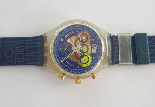 Swatch "100 Years of The Olympic" Chronograph Watch SCZ101 - Swiss Watch - Picture 4 of 10