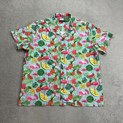 HAWAII Hemd Hawaiishirt Floral 4XL Magnum Rockabilly Hawaiianer Aloha 11009 Grün