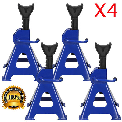 4X Jack Axle Stand Lift 3T Capacity Heavy Duty Vehicle Floor Ratchet Jack Trucks