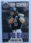 1999 New York Mets Pocket Schedule Mike Piazza￼ Lets Go Mets MLB HOF Catcher — photo 1