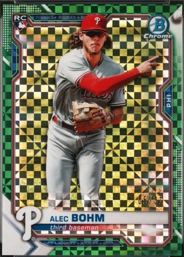 2018 Bowman Chrome Draft Alec Bohm Purple Refractor Rookie RC 1st