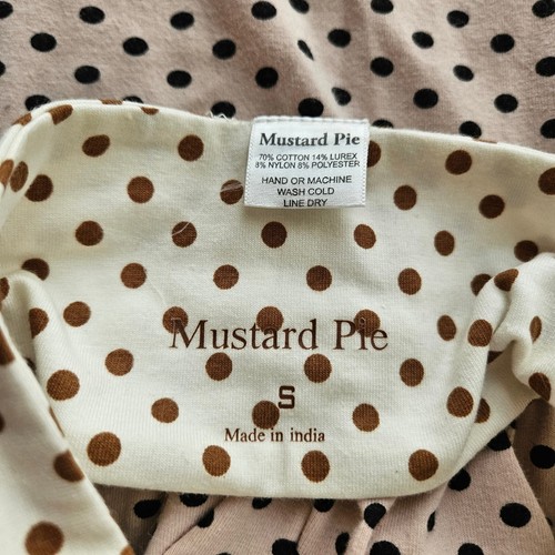 Mustard Pie Set Youth Girl 5 Polka Dot Shabby Chic Ruffle Puffy Tiered Skirt - Picture 14 of 22