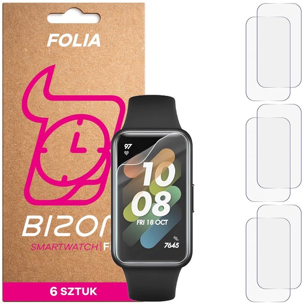 6X Schutzfolie FüR Huawei Band 7/Bizon Watch Hydroflex Bizon Displayschutzfolie-image