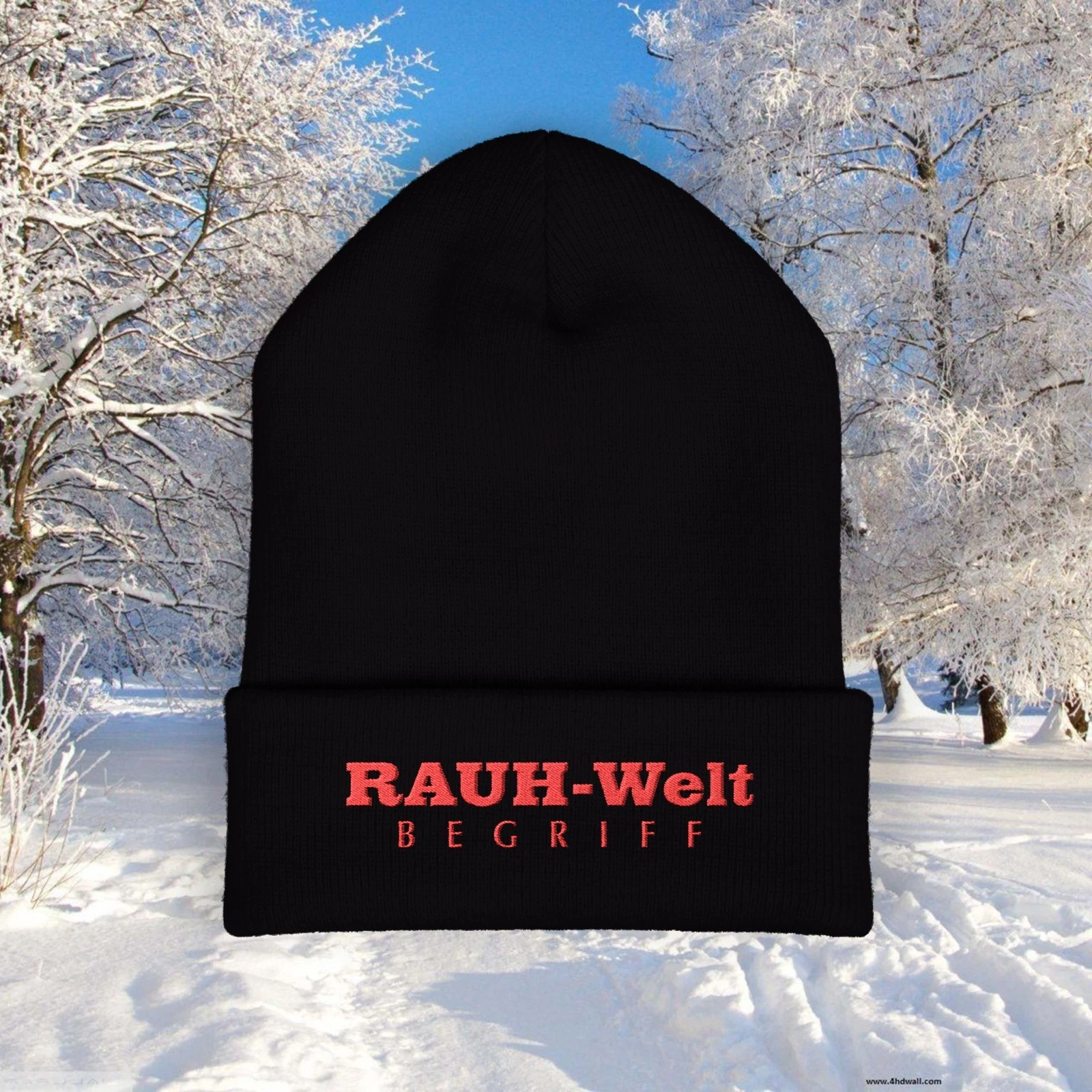 RWB Rauh Welt Begriff Racing Black Beanie Hat Size Adult