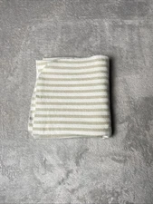 Cuddle Time Stripe Baby Receiving Blanket Tan White Lines Flannel Swaddle Lovey