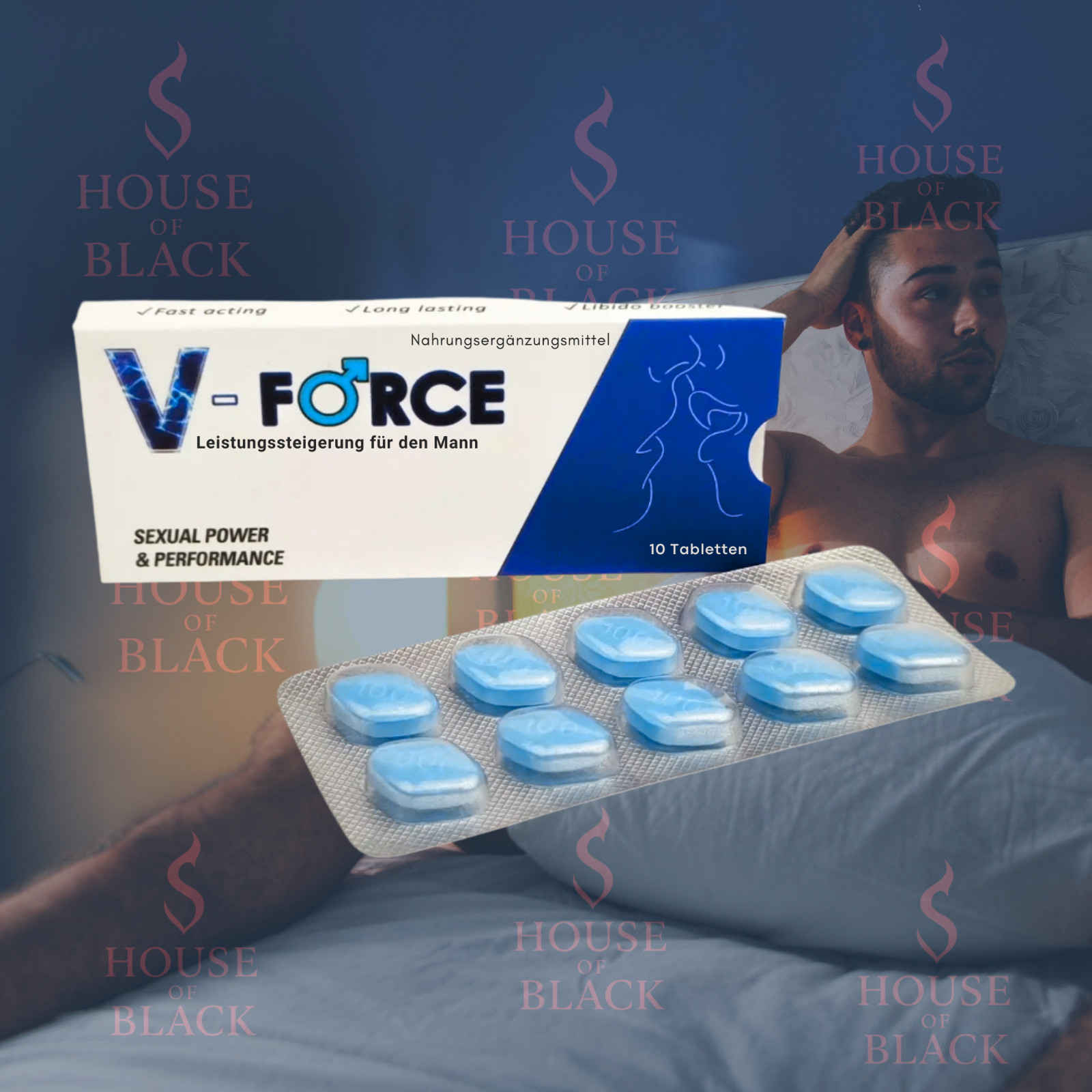 Herbal S 100 Männer blaue hochdosierte Lustpillen Erektion Libido Steigerung