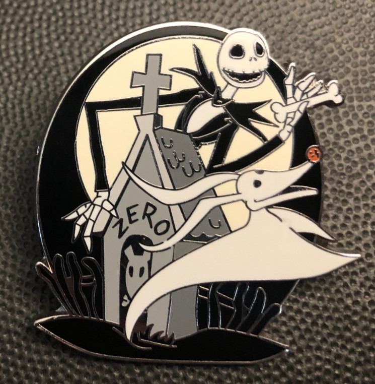 Disney pin 64035 Jack Skellington Zero Nightmare Before Christmas grave yard *2