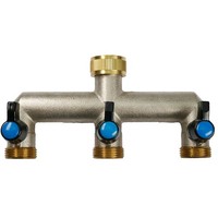 Messing 3 Wege Verteiler 3/4 Zoll BewäSserung Gartenschlauch