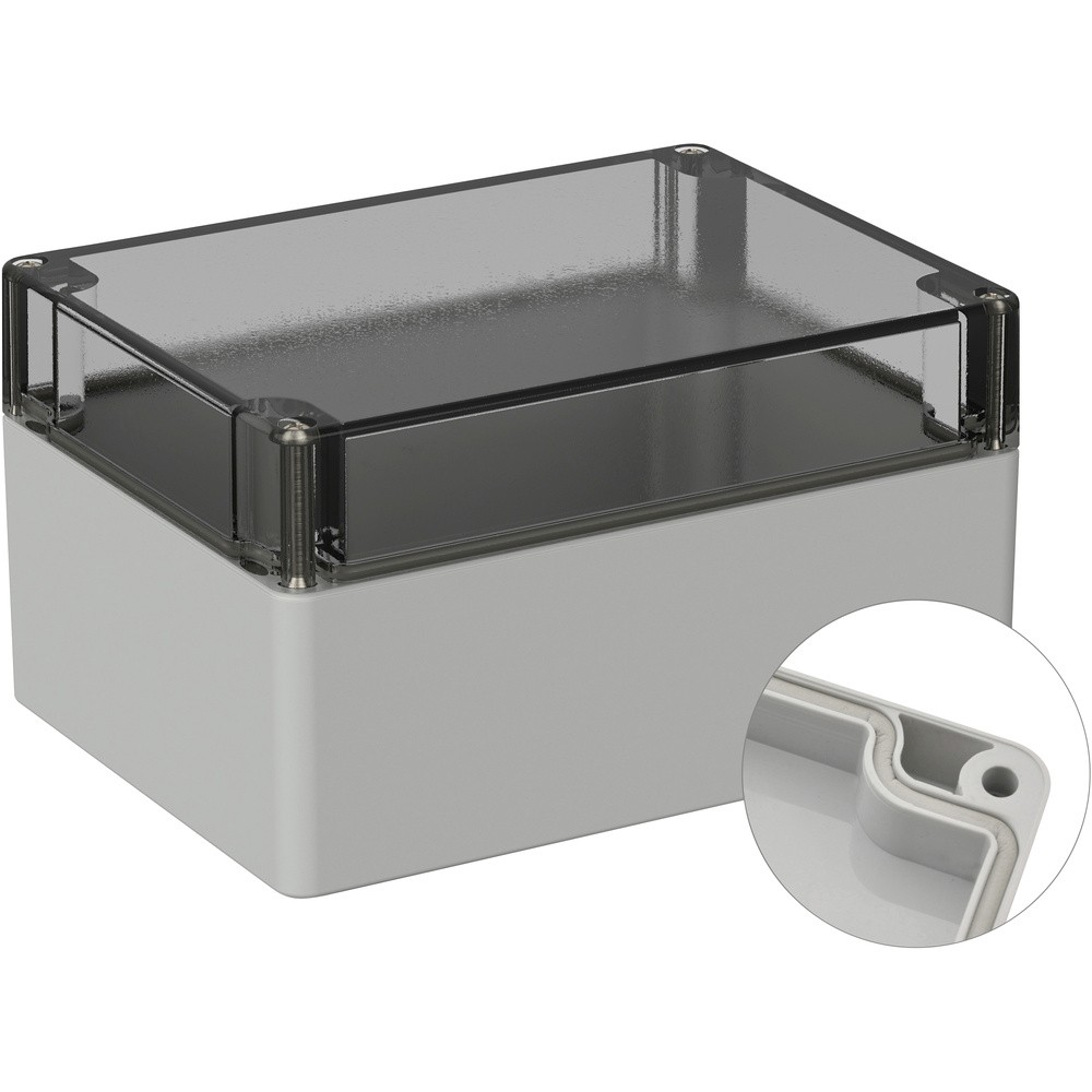TRU COMPONENTS  TC-9065536 Outdoor-Gehäuse 160 x 120 x 90  Polycarbonat  Lich...