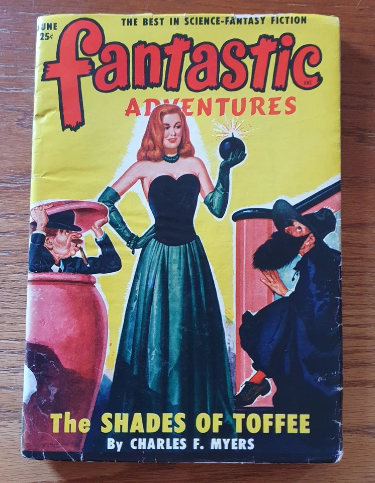Fantastic Adventure USA Pulp featuring painted Good Girl Cover Art June 1950 - Image 1 of 3