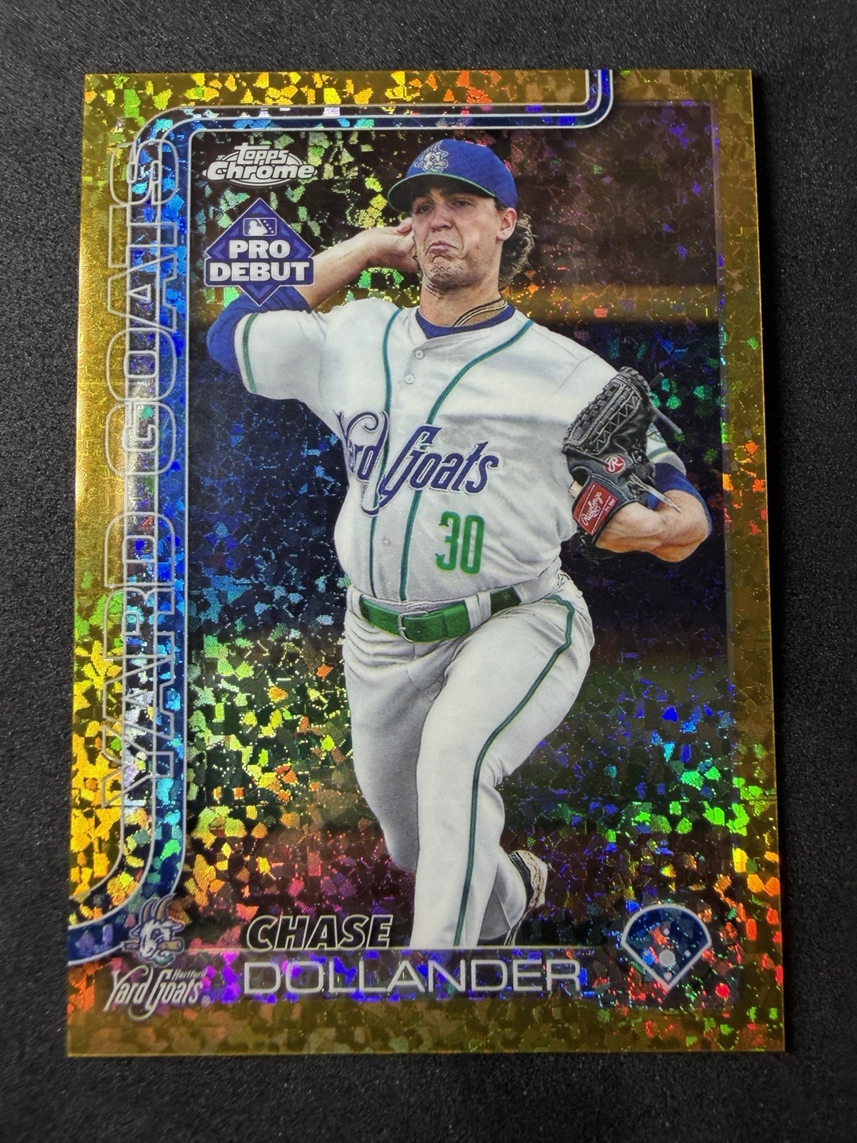 2025 Topps Pro Debut - Chrome Chase Dollander #PDC-50 Gold Mini-Diamond Ref /50 
