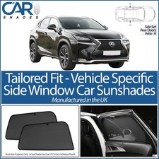 LEXUS NX300 14-21 CAR SHADES UK UV REAR DOOR WINDOW SET SUN BLINDS