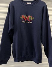Vintage 80s/90s North Carolina Crewneck Sweatshirt Made In USA Size XLarge