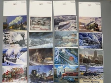 Leanin Tree Christmas Holiday Cards 32 Assortment Trains Scenic No Envelopes