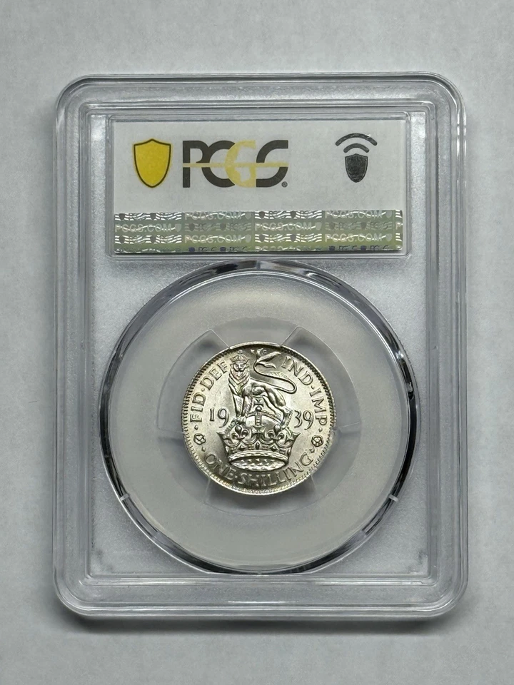 1939 - Silver English Shilling - Great Britain - George VI - PCGS MS63 - Image 2 of 2