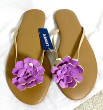 NEW OLD NAVY WOMENS FLORAL FLIP FLOPS SANDALS SIZE 9