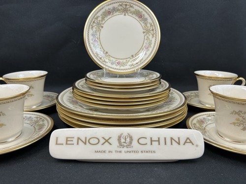 Lenox Castle Garden ~(Set of 4)~5 Pc Place Setting~1st Quality~20 Piece~USA - Picture 9 of 9