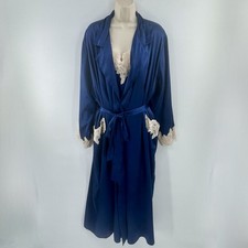 Jaclyn Smith Studio Ultimates Plus Blue Lace Nightgown and Robe Set Size 1X J1