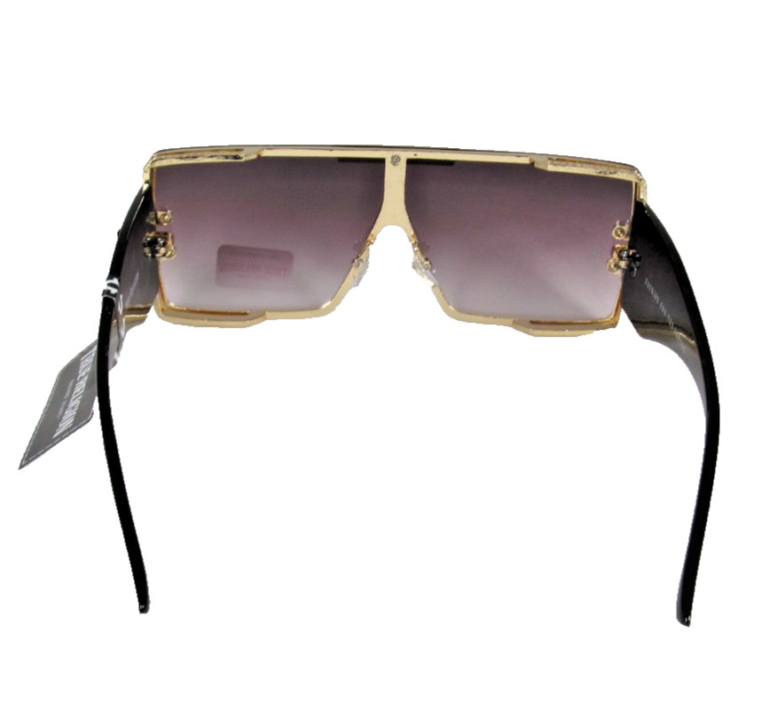 TRUE RELIGION 1pc Lens Oversized Gold Rim Sunglasses Large Symbol Logo thumbnail 8