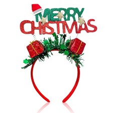 Pvoiue Christmas Headband Women Girls Holiday Hair Decoration Xmas Party