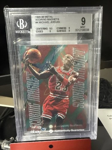 1995 Metal Scoring Magnets Michael Jordan #4 BGS 9 MINT RARE SP HOF