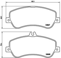 Brembo P 50 086 Bremsbelagsatz, Scheibenbremse For MERCEDES-BENZ MERCEDES-BENZ (