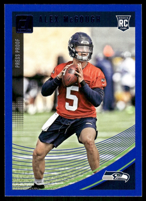 #ad 2018 Donruss press Proof Blue #390 Alex McGough Rookie RC Seahawks football card $2.00