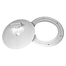 T-H Marine DPCAM-6-2-DP - 8" O.D. x 5-1/8" I.D. White Quick Release Deck Plate