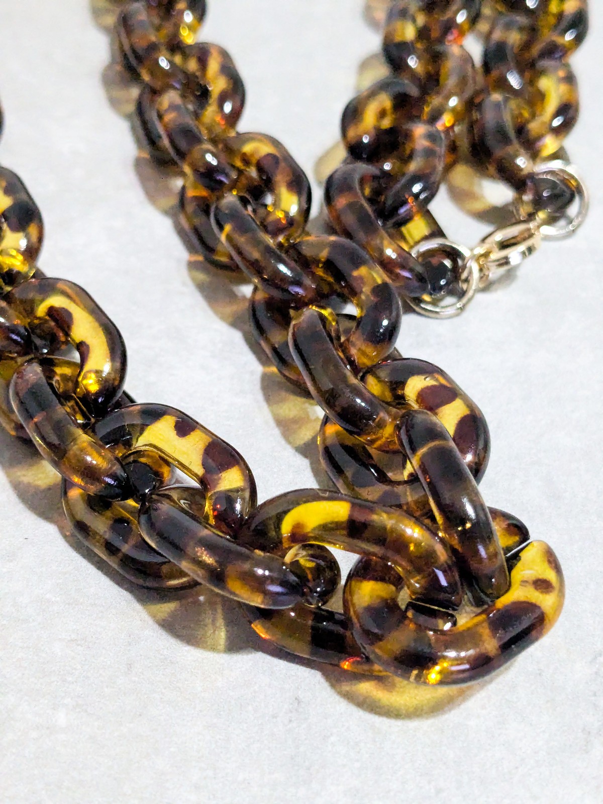 Women’s Chunky Tortoise Shell Statement Necklace,… - image 8