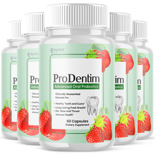  5 Pack Prodentim Oral Probiotic Support for Healthy Teeth  Gums 300 Capsules