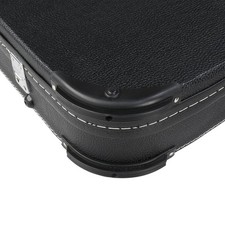 Electric Guitar Hard Case PVC Square Angle Black Leather Box
